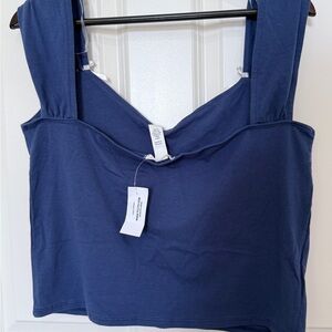 NWT Full Tilt Navy Cinch Bow Tank Top Size XXL